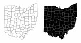 Fototapeta  - Ohio county maps