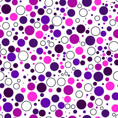 Wall Mural - Mini circle seamless pattern. Geometric print. Irregular polka dot, bubble ornament. Geo dotted ornamental background