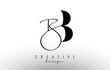 Letters BB B Logo with a minimalist design and handwritten letter. Simple BB Icon.