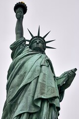 Canvas Print - Low angle shot of the amazing Statue of Liberty in New York, USA