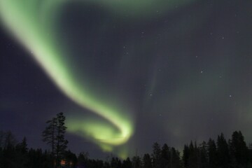 Poster - Northern lights in the night sky