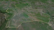 Santa Cruz, Bolivia - outlined. Satellite