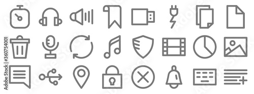 Fotografía user interface line icons
