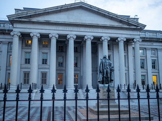 Sticker - US Treasury Department building in Washington DC, USA