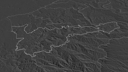 Mohale's Hoek, Lesotho - outlined. Bilevel