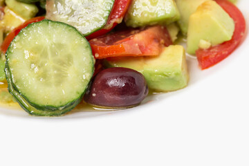 Sticker - Fresh vegetable salad with avocado.