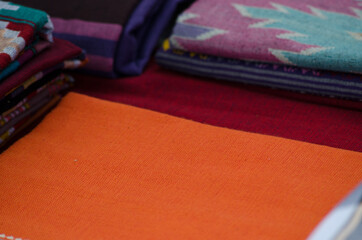 Thai silk is woven using ancient methods of weaving. No machinery Is the traditional weaving of the villagers