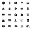 © Dmytro - e shopping black vector icons isolated on white background. e shopping icon set for web and ui design, mobile apps and print products