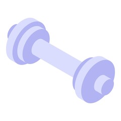 Wall Mural - Gym dumbbell icon. Isometric of gym dumbbell vector icon for web design isolated on white background