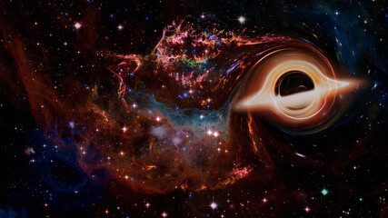 Canvas Print - black hole in deep space. elements of this image furnished by nasa