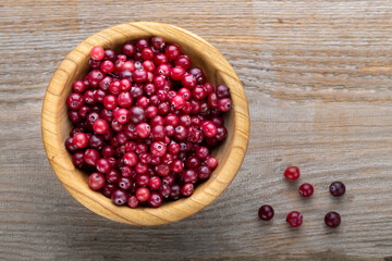 Canvas Print - raw cranberries in a plate