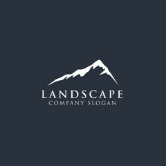 Wall Mural - Ice Snow Rocky Mountain, Mount Peak Hill Nature Landscape view logo design