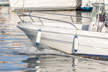 Poster - Close up shot of a sailboat out in the ocean