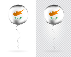 Wall Mural - Foil Round Shaped Balloons in Vector as Cyprus National Flag