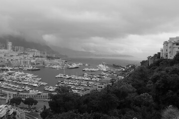 Wall Mural - Le port de Monaco vu de haut, ville de Monaco, Principauté de Monaco