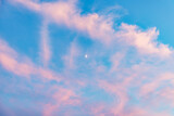 Fototapeta Tęcza - Amazing cloudscape on the sky at sunset time.