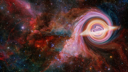 Wall Mural - black hole in the nebula. elements of this image furnished by nasa