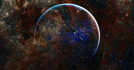 Wall Mural - dark space sky. elements of this image furnished by nasa