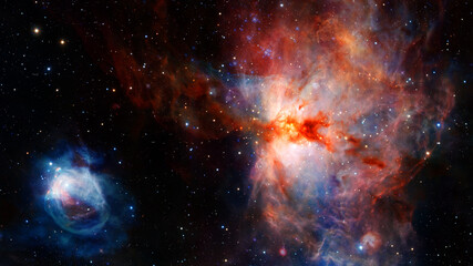 Canvas Print - universe with stars in outer space. elements of this image furnished by nasa