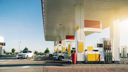 Gas station on the highway