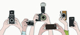 Fototapeta  - Instagram, facebook, blog, icon, logo, post, story