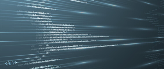 Software development abstract technology code and script background