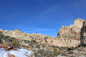 Poster - Capitol Reef National Park, Utah, in winter	