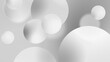 © Koy - Abstract white balls geometric gradient background.For graphic design. 3d render illustration.