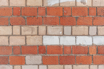 abstract background of painted brick wall close up