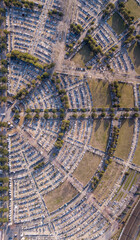 Fototapete - Cimetière de la Guillotière, Lyon, drone