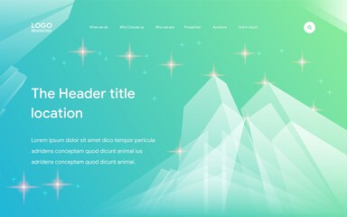 Modern flat design of web page design for website and mobile development geometric background template