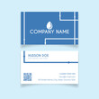© Infinitystudio - Water pipe blue service, abstract design business card template
