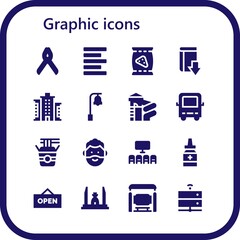 Wall Mural - graphic icon set