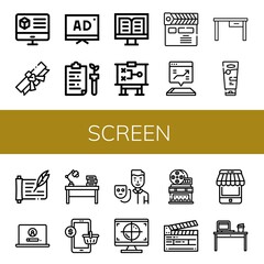 Canvas Print - screen icon set