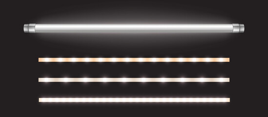 tube lamp and led strips, long luminescence fluorescent energy saving bulb of daytime scattered ligh