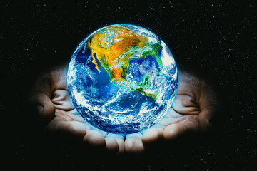 Wall Mural - view of the earth from the moon.