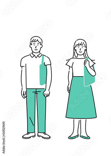 マイバッグを持つ男女のイラスト Comprar Este Vector De Stock Y Explorar Vectores Similares En Adobe Stock Adobe Stock マイバッグを持つ男女のイラスト Comprar Este Vector De Stock Y Explorar Vectores Similares En Adobe Stock Adobe Stock