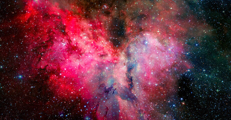Wall Mural - red nebula. elements of this image furnished by nasa