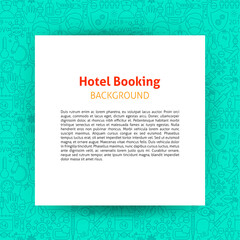 Wall Mural - Hotel Booking Paper Template