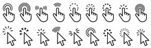 Hand Clicking Icon Collection.Pointer Click Icon. Hand Icon Design.Set Of Hand Cursor Icons Click And Cursor Icons Click. Click Cursor Icon.