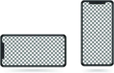 mock up two smartphones vector graphicsone