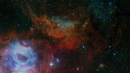 Wall Mural - Dark interstellar space. Dark nebula. Elements of this image furnished by NASA