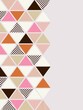 pastel multicolour geometrical triangles shapes template for vintage wallpaper, background, cover, label, banner, texture etc. vector design.