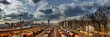 panoramic view of frankfurt freight station