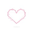 isolated heart symbol outline with dot structure vector design