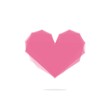 isolated pink heart symbol with layers vector design