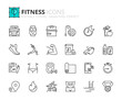 © spiral media - Simple set of outline icons about fitness