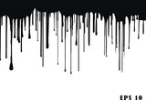 Fototapeta Sypialnia - Dripping paint drips background. Excellent drips illustration. Collection of dripping paints. Only commercial use