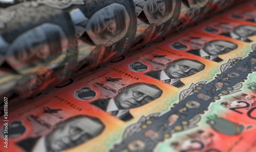 Cuadros en Lienzo Printing Australian Dollar Notes