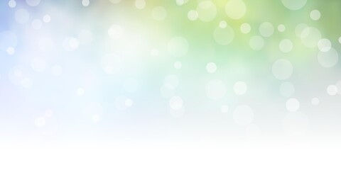 light blue, yellow vector layout with circles. illustration with set of shining colorful abstract sp